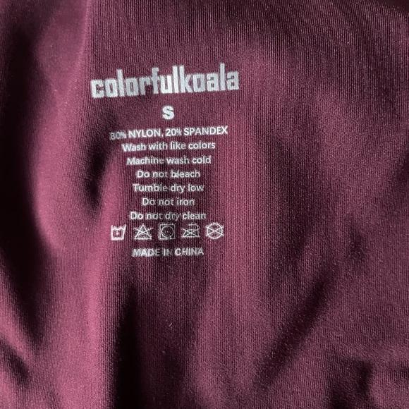 Colorfulkoala burgundy leggings - Picture 1 of 3
